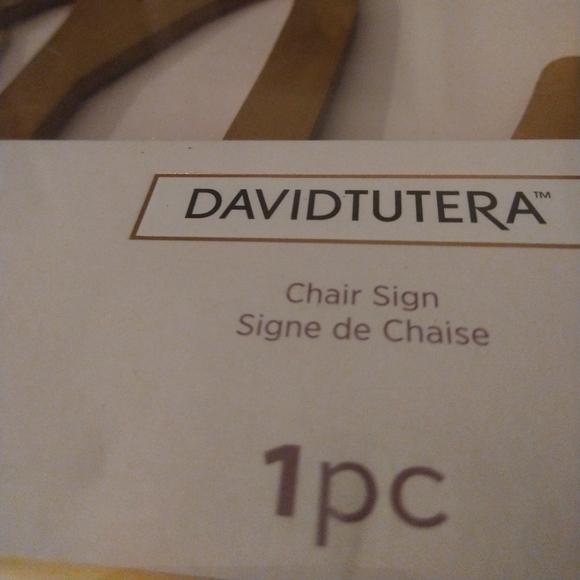 Davidtutera WEDDING RECEPTION “Mr. “ Chair sign hold tone cursive - Picture 6 of 9